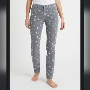 Abercrombie & Fitch Wmn's 27 Tribal Patterned Flannel Jeans Grey